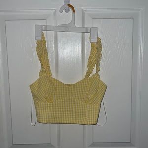 Ruffle straps great color for summer adorable to wear under overalls